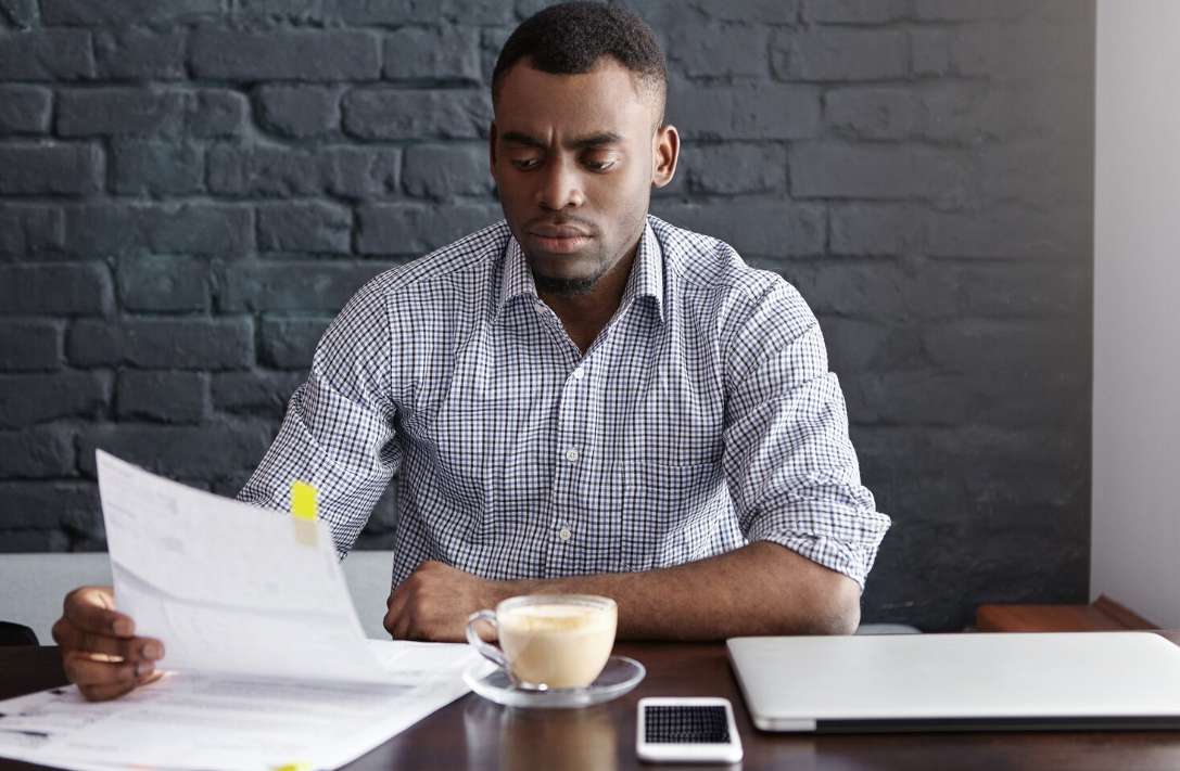Documents on desk